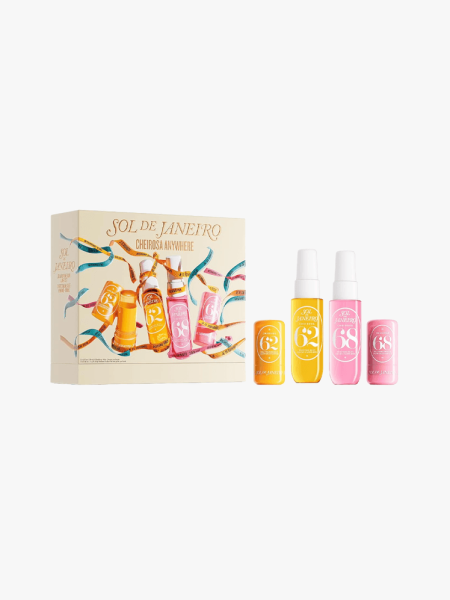 Sol de Janeiro Cheirosa Anywhere Set in multiple branded components on a light gray background